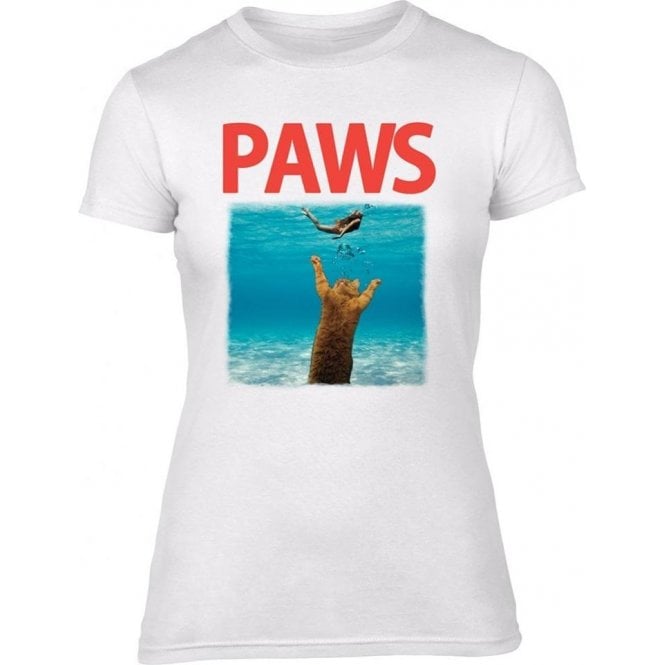 PAWS (JAWS Parody) Womens Slim Fit T-Shirt