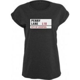 Penny Lane Road Sign Extended Shoulder T-Shirt