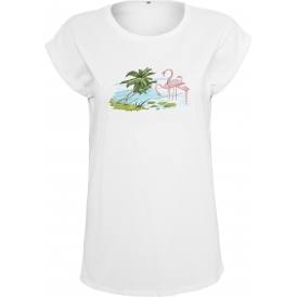 Pink Flamingos (As Worn By PJ Harvey) Womens Extended Shoulder T-Shirt