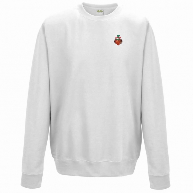 Pop Strawberry (As Worn By Steve Jones, Sex Pistols & Kim Gordon, Sonic Youth) Embroidered Left Breast Logo Sweatshirt