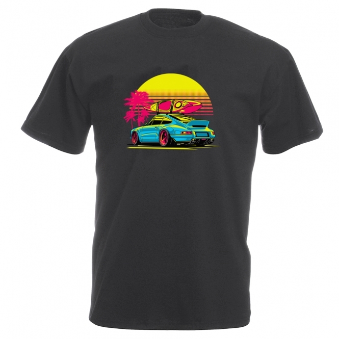 Porsche 911 In Sunset Vintage Wash T-Shirt