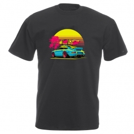 Porsche 911 In Sunset Vintage Wash T-Shirt