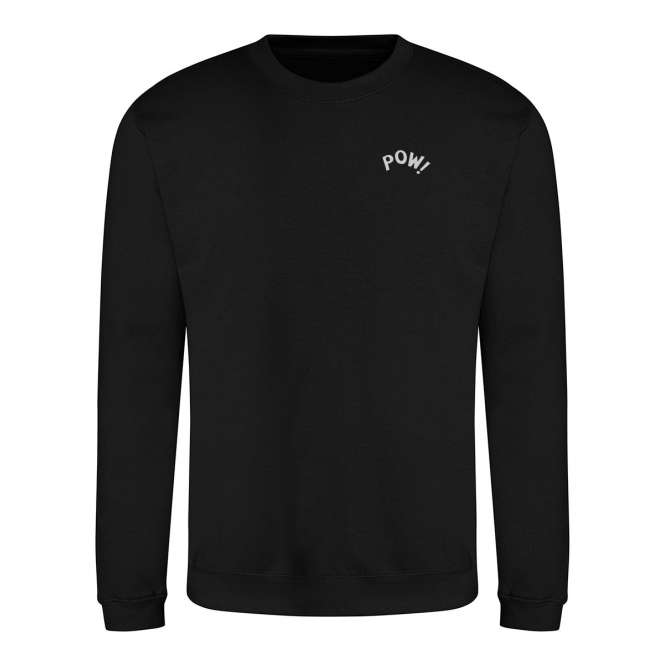 Pow! (As Worn By Keith Moon, The Who) Embroidered Left Breast Logo Sweatshirt