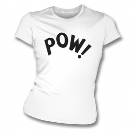 Pow! (As Worn By Keith Moon, The Who) Womens Slim Fit T-Shirt