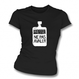 Presse Ne Pas Avaler (As worn by Thom Yorke of Radiohead) Organic Womens Slim Fit T-Shirt