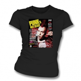 Punk's Not Dead Collage Womens Slim Fit T-Shirt