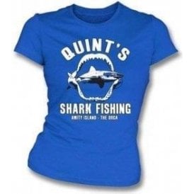 Quint's Shark Fishing (Inspired by JAWS) Womens Slim Fit T-Shirt