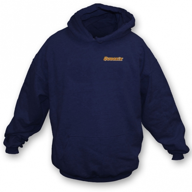 Quoasis (As Worn By Noel Gallagher, Oasis) Embroidered Left Breast Logo Hooded Sweatshirt