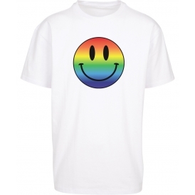 Rainbow Acid Smiley Oversized T-Shirt