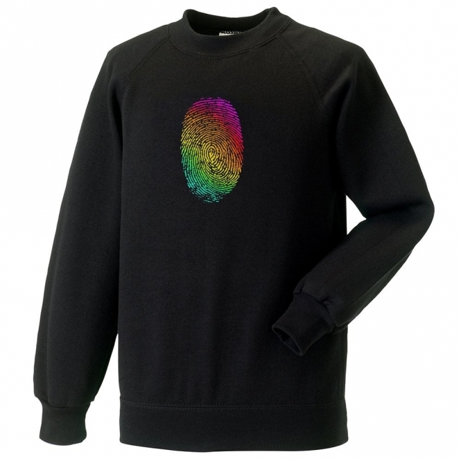 Rainbow Fingerprint Organic Sweatshirt