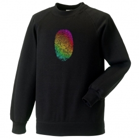 Rainbow Fingerprint Organic Sweatshirt