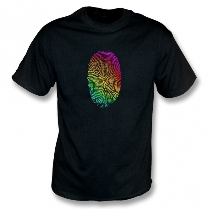 Rainbow Fingerprint Organic T-Shirt