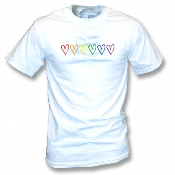 Rainbow Multiple Hearts Organic T-Shirt