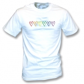 Rainbow Multiple Hearts Organic T-Shirt