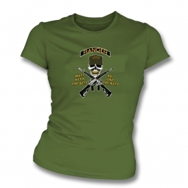 Ranger Mess With The Best (As Worn By Johnny Ramone, Ramones) Womens Slim Fit T-Shirt