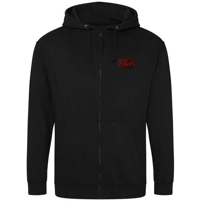 Rash (Inspired By Geddy Lee, Rush) Embroidered Zip Hooded Sweatshirt