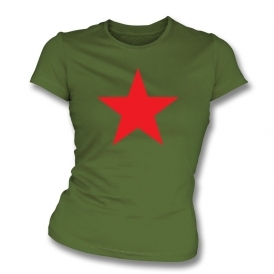 Red Star (as worn by Michael Stipe of R.E.M.) Womens Organic Slim Fit T-shirt