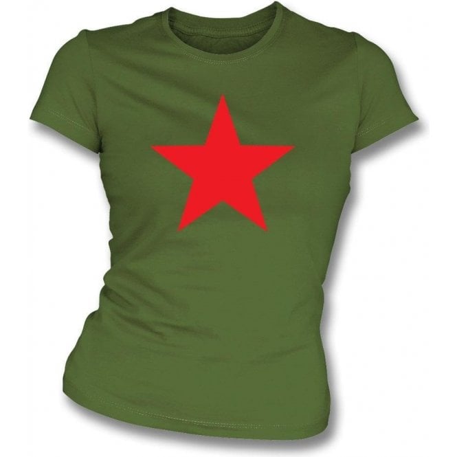 Red Star (as worn by Michael Stipe of R.E.M.) Womens Slim Fit T-Shirt