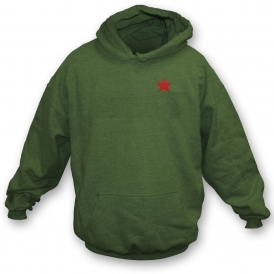Red Star (As Worn By Michael Stipe, R.E.M.) Embroidered Left Breast Logo Hooded Sweatshirt