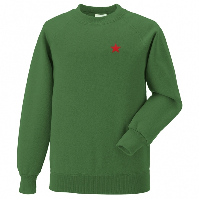 Red Star (As Worn By Michael Stipe, R.E.M.) Embroidered Left Breast Logo Sweatshirt