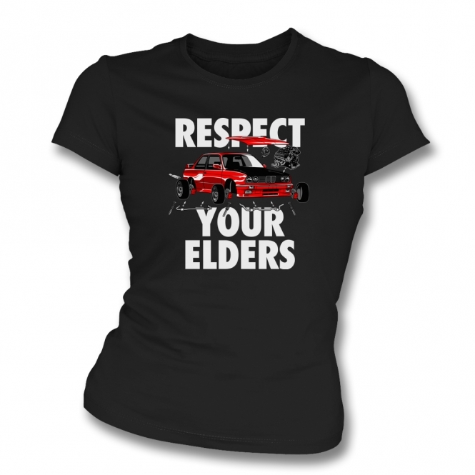 Respect Your Elders (BMW M3) Womens Slim Fit T-Shirt