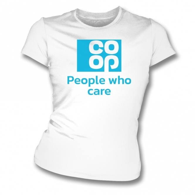 Retro Co-Op Logo (As Worn By Ian Brown, The Stone Roses) Womens Slim Fit T-Shirt
