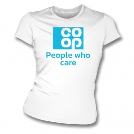Retro Co-Op Logo (As Worn By Ian Brown, The Stone Roses) Womens Slim Fit T-Shirt