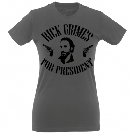 Rick Grimes For President (Inspired By The Walking Dead) Womens Slim Fit T-Shirt