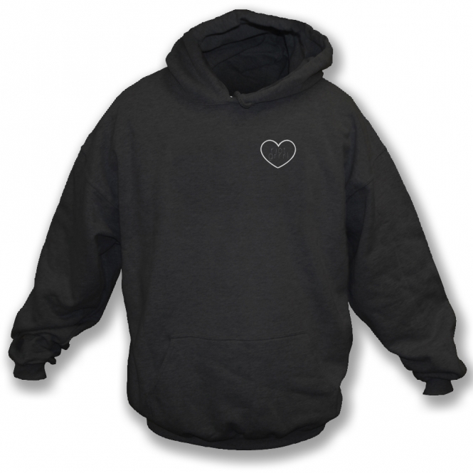 Riot Grrrl Heart Embroidered Left Breast Logo Hooded Sweatshirt