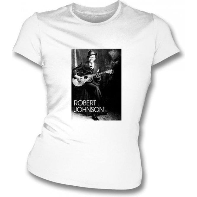Robert Johnson Blues Legend Womens Slim Fit T-Shirt