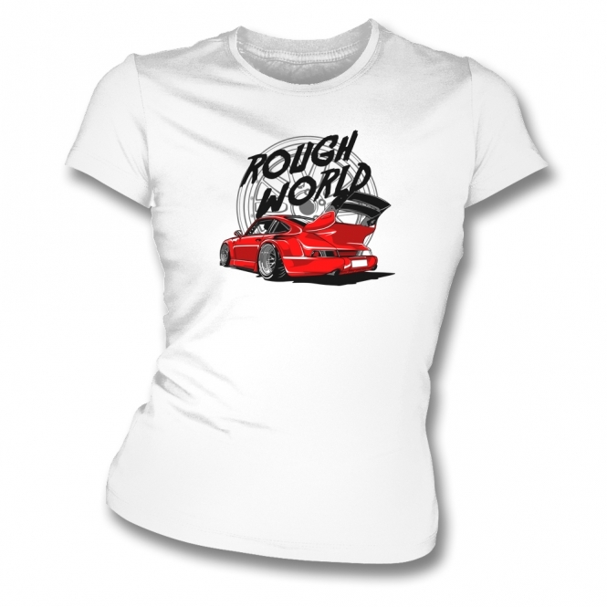 Rough World (Porsche 911) Womens Slim Fit T-Shirt