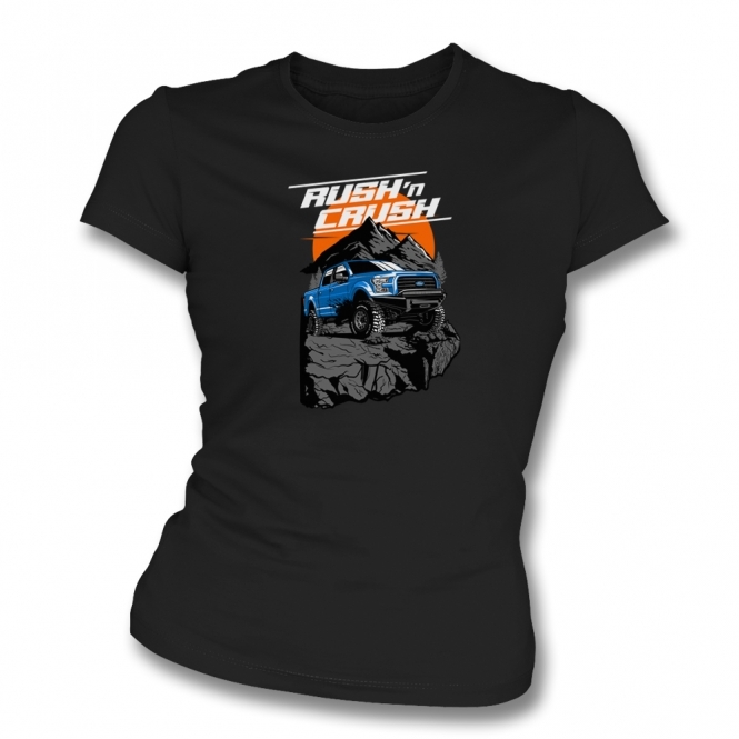 Rush 'n Crush (Ford F-150) Womens Slim Fit T-Shirt