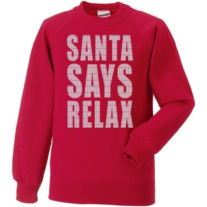 Santa Says Relax Kids Christmas Jumper