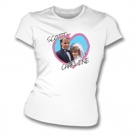 Scott & Charlene (Neighbours Influenced) Organic Womens Slim Fit T-Shirt