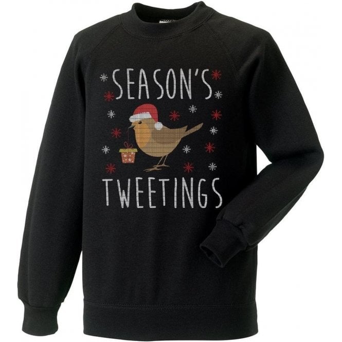 Season's Tweetings Kids Christmas Jumper