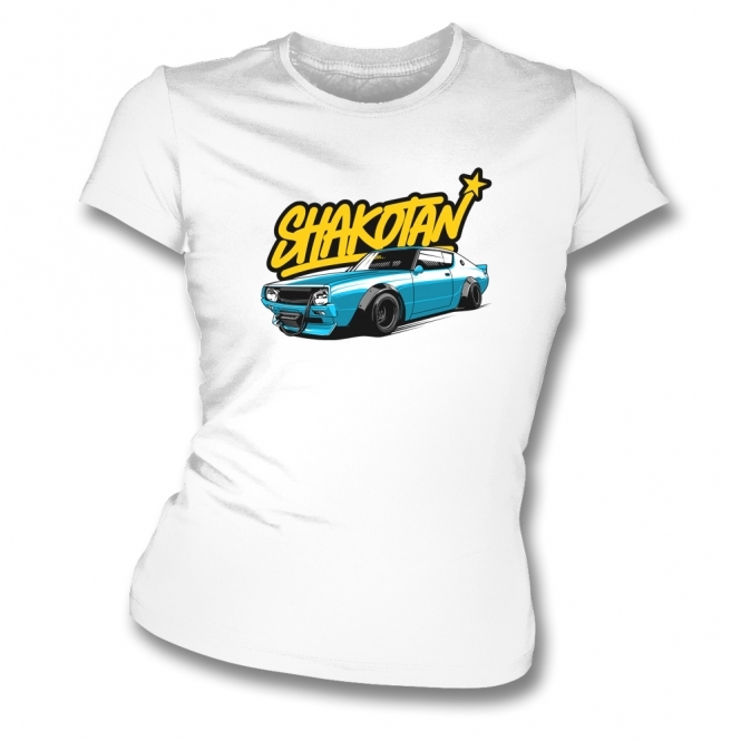 Shakotan Lower Muscle Car Womens Slim Fit T-Shirt