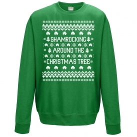 Shamrocking Around The Christmas Tree Kids Christmas Jumper