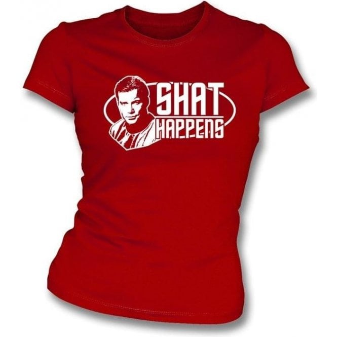 Shat Happens (Star Trek) Girl's Slim-Fit T-shirt