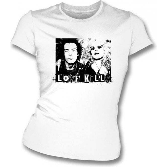 Sid and Nancy Love Kills Womens Slim Fit T-Shirt