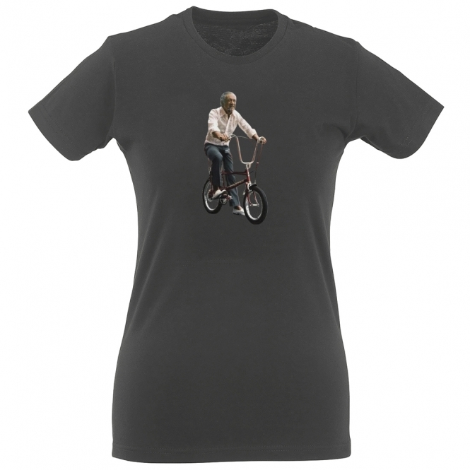 Sid James On A Chopper Bike Womens Slim Fit T-Shirt