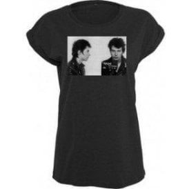 Sid Vicious (Sex Pistols) Mugshot Womens Extended Shoulder T-Shirt