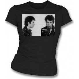Sid Vicious (Sex Pistols) Mugshot Womens Slim Fit T-Shirt