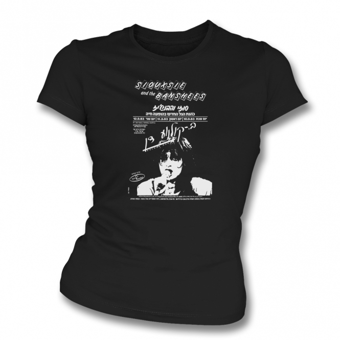 Siouxsie & The Banshees Tel Aviv 1983 Gig Poster Womens Slim Fit T-Shirt