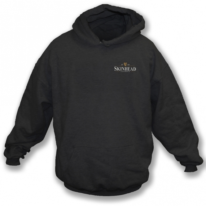 Skinhead And Proud 1969 Embroidered Left Breast Logo Hooded Sweatshirt