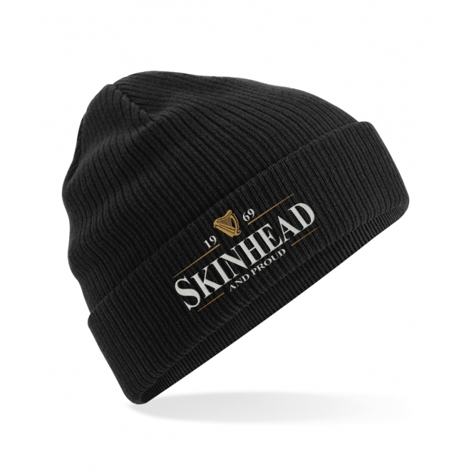 Skinhead And Proud 1969 Embroidered Organic Cotton Beanie