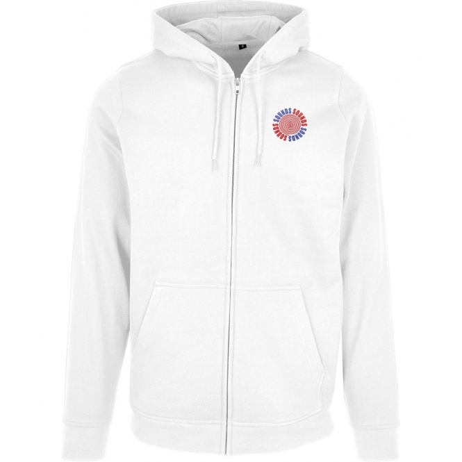 Sounds (As Worn By Kurt Cobain, Nirvana) Embroidered Left Breast Logo Zip Hooded Sweatshirt