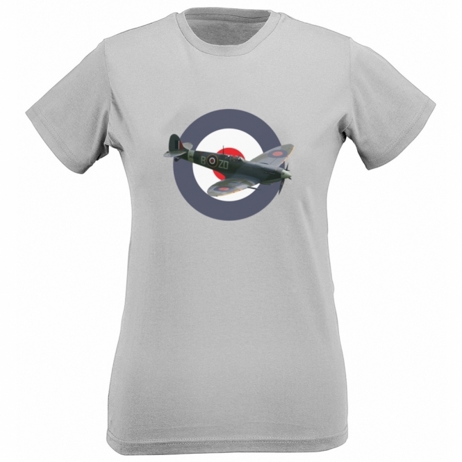 Spitfire/RAF Roundel Organic Womens Slim Fit T-Shirt
