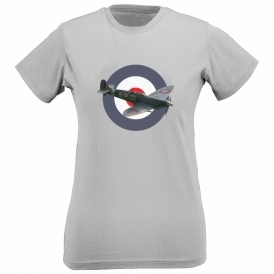 Spitfire/RAF Roundel Organic Womens Slim Fit T-Shirt