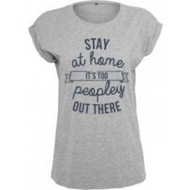 Stay At Home - It's Too Peopley Out There Womens Extended Shoulder T-Shirt