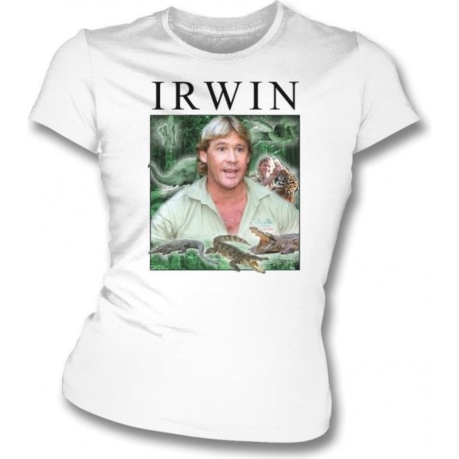 Steve Irwin Collage Womens Slim Fit T-Shirt